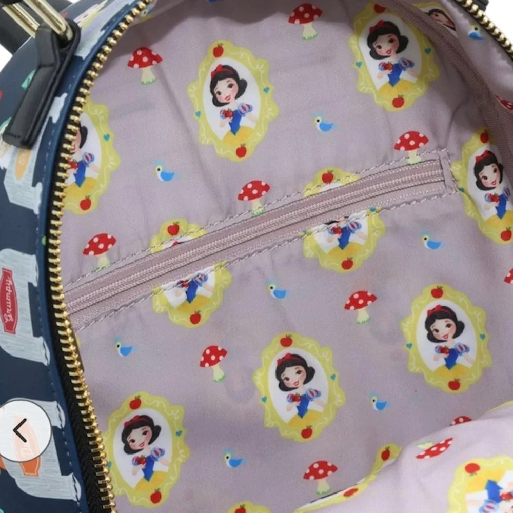 Loungefly Disney Snow White and the Seven Dwarves Allover Print Mini Backpack